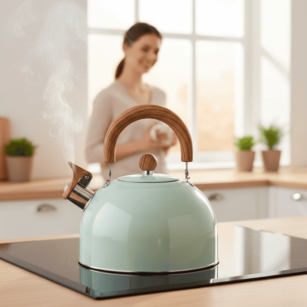 STEAMORA – 3L Whistling Kettle Stainless Steel Heat Resistant Handle