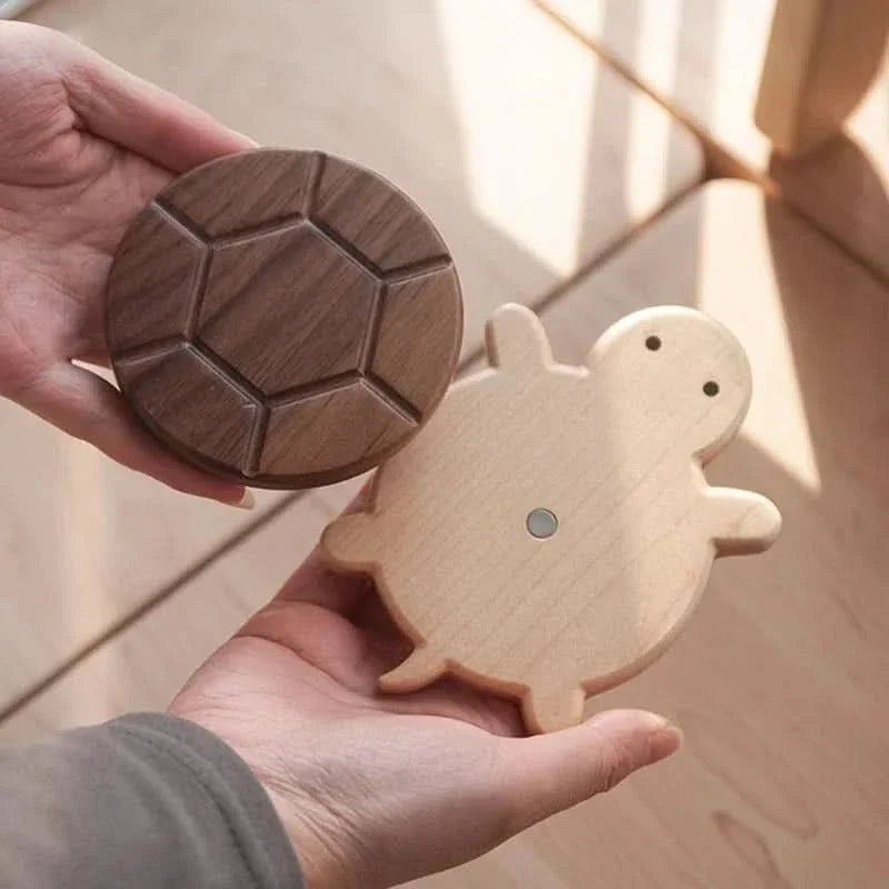 TEANEST – Wooden Turtle Table Protector for Hot Teapots
