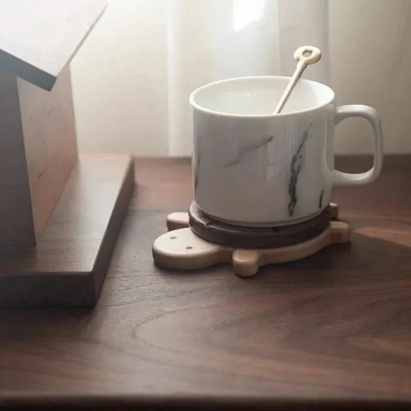 TEANEST – Wooden Turtle Table Protector for Hot Teapots