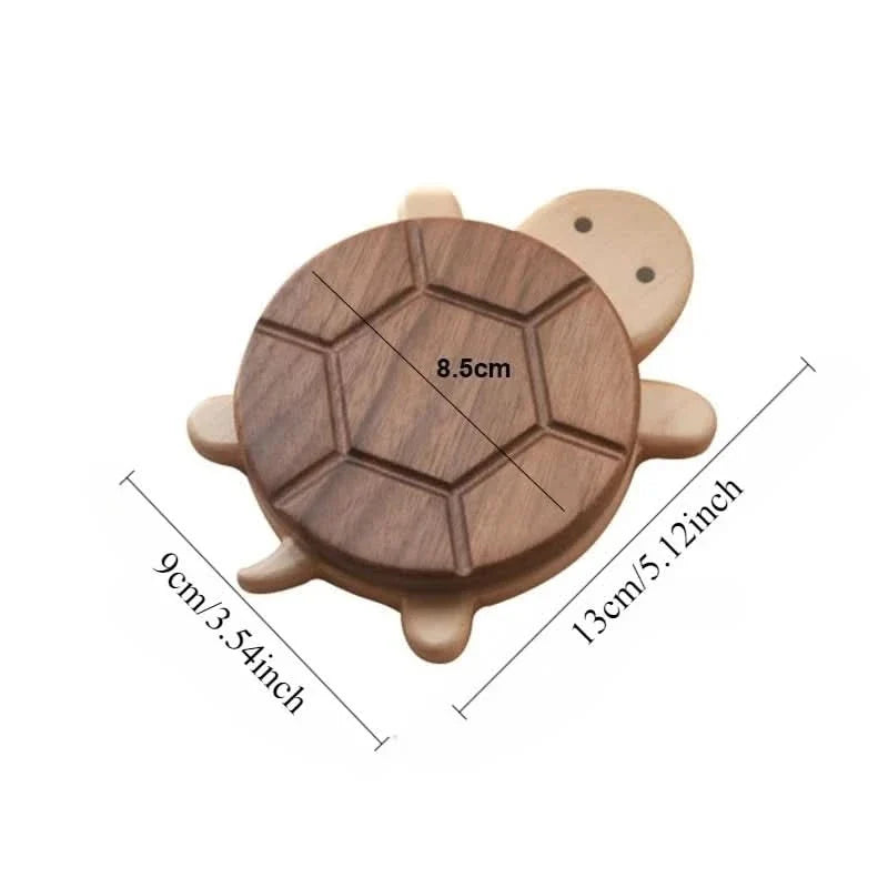 TEANEST – Wooden Turtle Table Protector for Hot Teapots