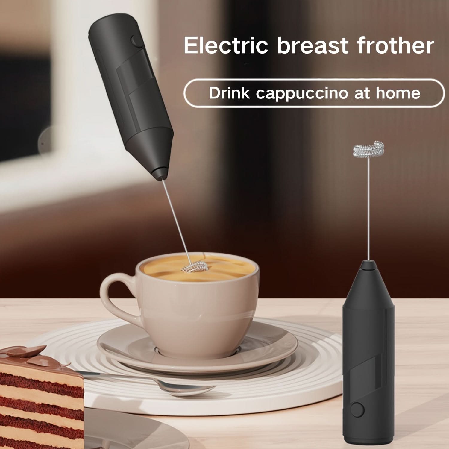 FOAMORA – Electric Milk Frother Handheld Coffee Mixer